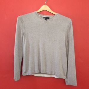 Men’s silk cashmere v-neck pullover